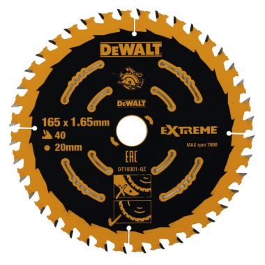 Пильный диск EXTREME по дереву 165/20 1.65 40 WZ +18° DeWalt DT10301-QZ ― DeWALT