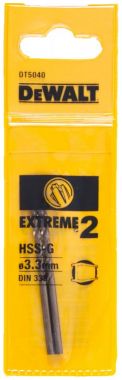 Сверло по металлу EXTREME2 HSS-G 3.3x65x36мм 2шт DeWalt DT5040-QZ ― DeWALT