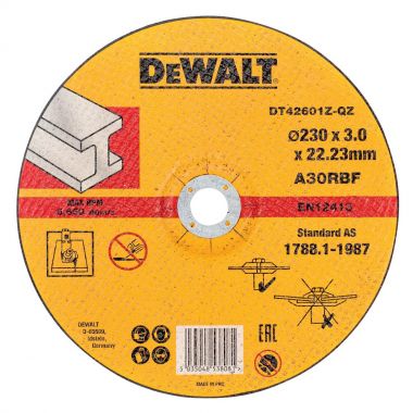 Круг отрезной по металлу INDUSTRIAL 230x22.2х2.8мм тип1 DeWalt DT42601Z-QZ ― DeWALT