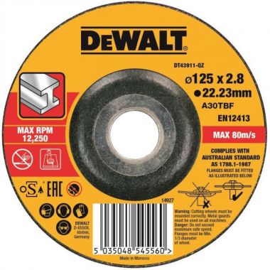 Круг отрезной по металлу 125x22.2x3мм тип42 DeWalt DT43911-QZ ― DeWALT