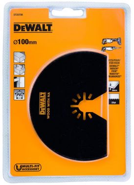 Насадка для мультитул пильный диск, 100 мм по дереву DeWalt DT20708-QZ ― DeWALT