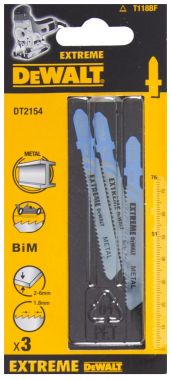 Пилка для лобзика по металлу BIM EXTREME 76x51x1.8x6 мм T118BF 3шт DeWalt DT2154-QZ ― DeWALT