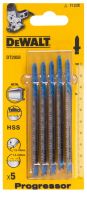 Пилка для лобзика по металлу HSS 100х74х1.2-2.6х10мм T123X 5шт DeWalt DT2058-QZ
