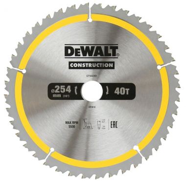 Пильный диск CONSTRUCTION 254/30, 40T ATB7 DeWalt DT90249-QZ ― DeWALT