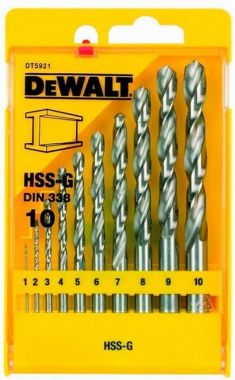 Набор сверл по металлу в пластиковой кассете, 10 шт. DeWalt DT5921-QZ ― DeWALT