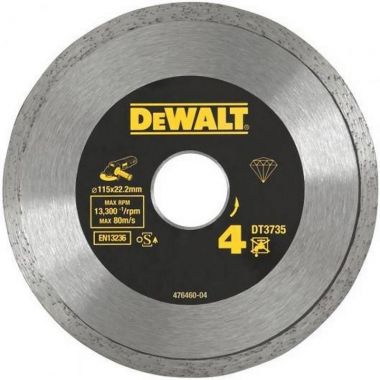 Алмазный круг сплошной по керамике, 115 x 22.2 мм, h=7 DeWalt DT3735-XJ ― DeWALT