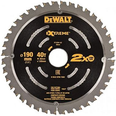 Пильный диск по террасной доске 190x30 DeWalt DT4394-QZ ― DeWALT