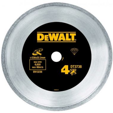 Алмазный круг сплошной по керамике, 230 x 22.2 мм, h=7 DeWalt DT3738-XJ ― DeWALT